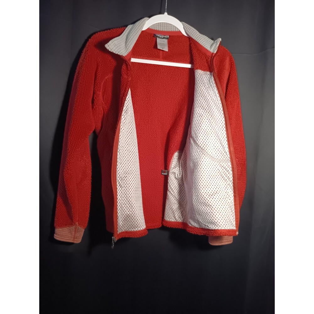 Patagonia Women’s R Fleece Full Zip Jacket Medium Red Polartec Performance Layer - Picture 8 of 8
